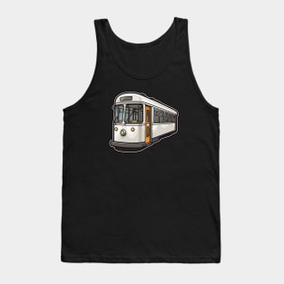 Lisbon Vintage Streetcar Illustration: Nostalgic City Transport Tank Top